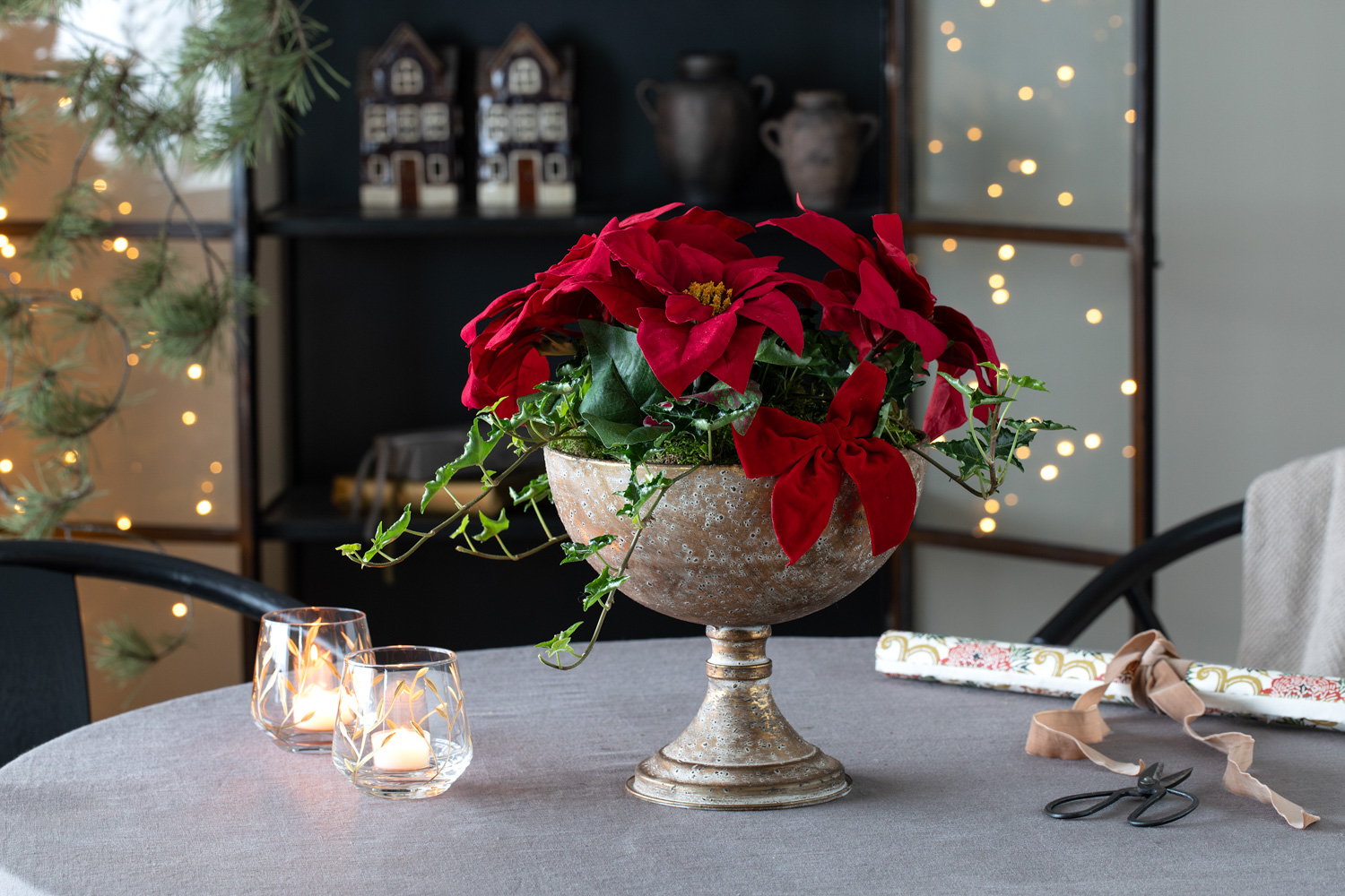 Julegruppe i gullskål